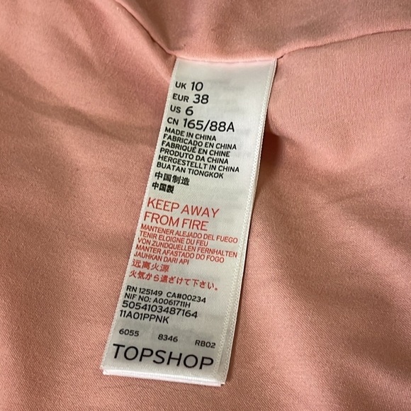 Topshop Women’s Borg Zip Up Teddy Sherpa Jacket Coat Pink Sz 6 Oversized Cuddly - Picture 12 of 12